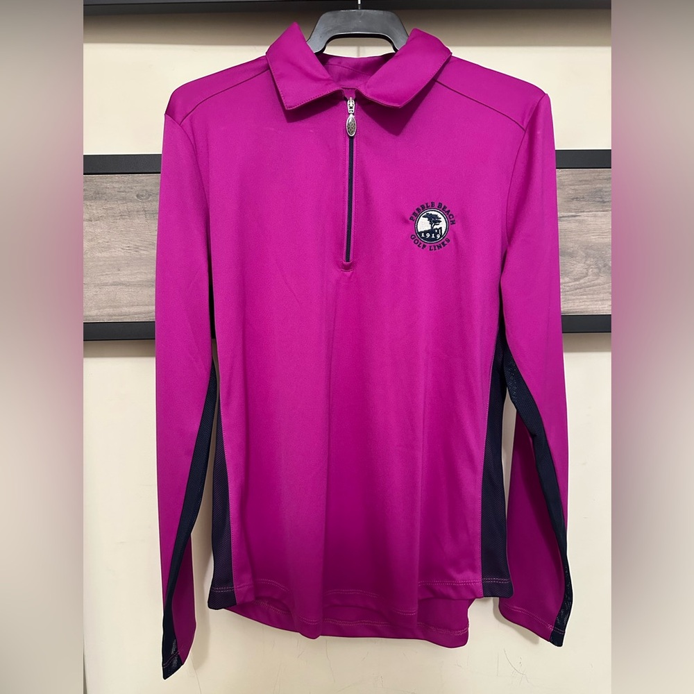 Pebble Beach Fuchsia Quarter-Zip Pullover